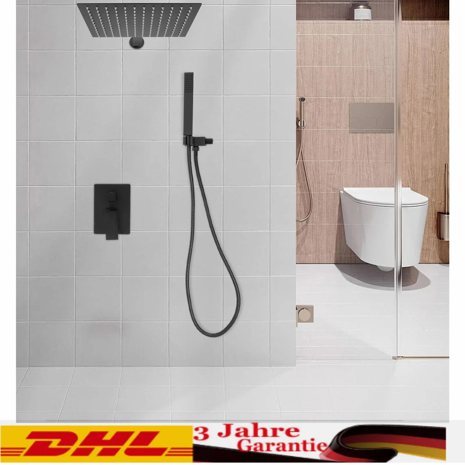 Douche à main renforcée avec plaque acier inoxydable
