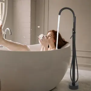 Mitigeur thermostatique sur pied pour douche et baignoire