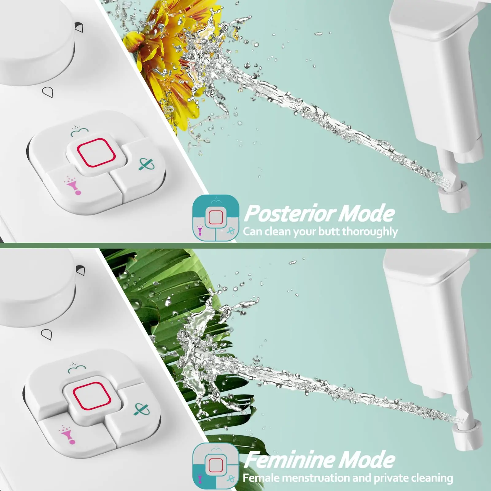 Douchette bidet non électrique double jet rétractable – Image 2