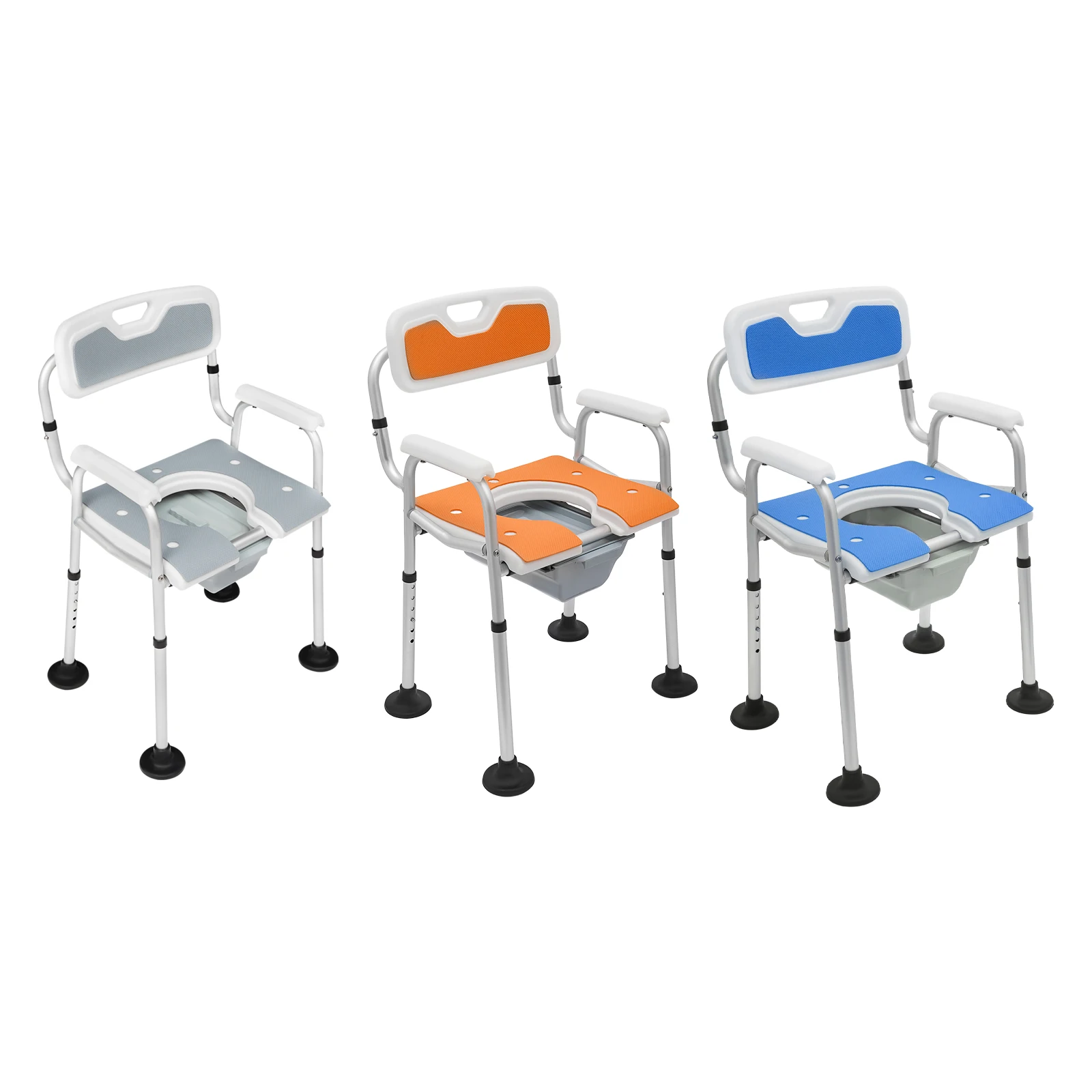 Chaise de douche réglable avec accoudoirs pour seniors et confort – Image 4