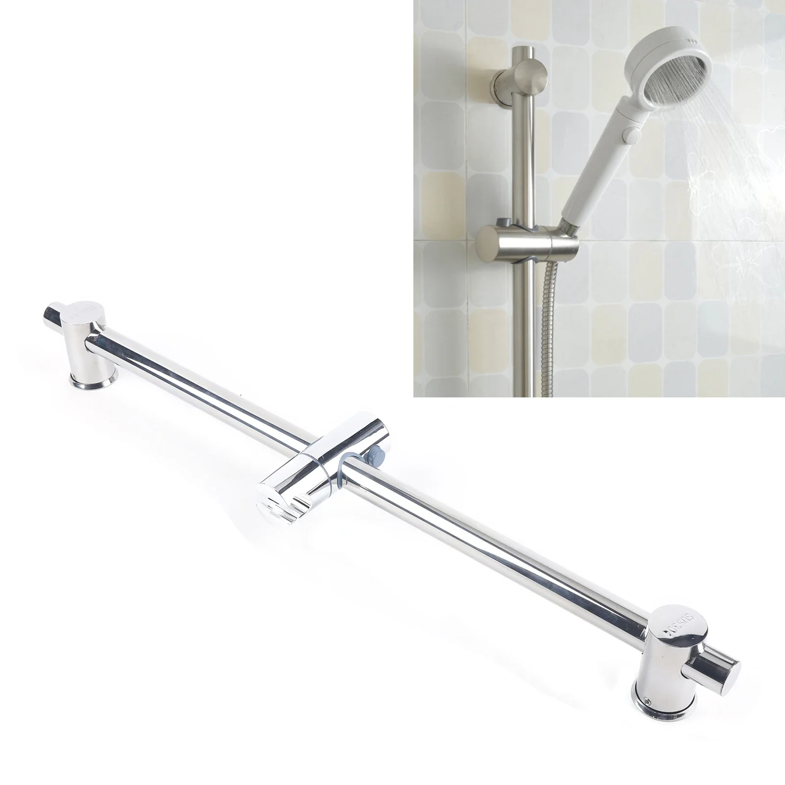 Barre coulissante de douche réglable en inox – Image 3