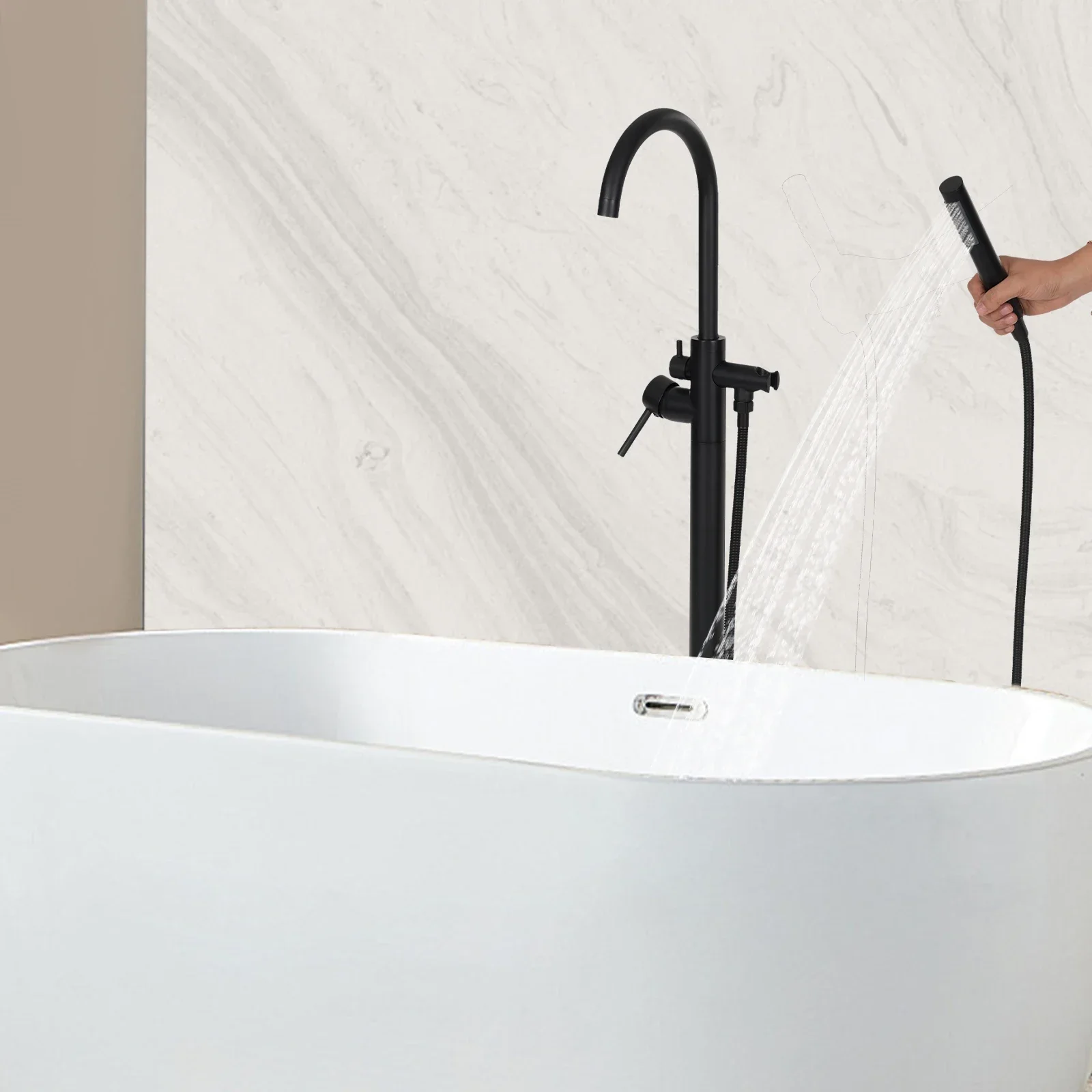 Mitigeur thermostatique sur pied pour douche et baignoire – Image 2
