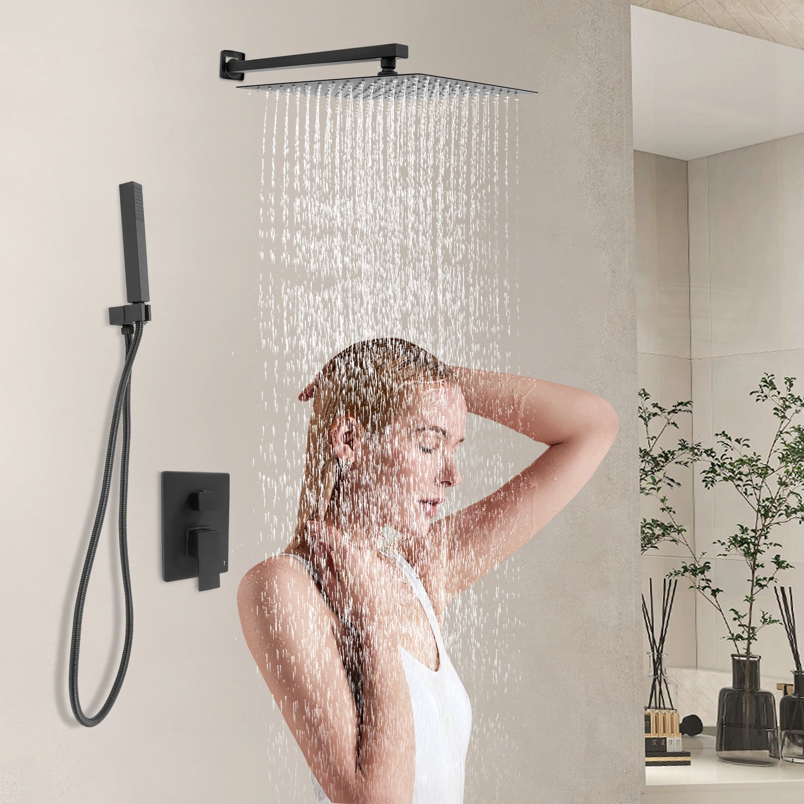 Douche à main renforcée avec plaque acier inoxydable – Image 3