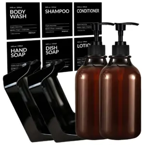 Ensemble distributeur mural de shampoing et d'après-shampoing