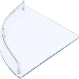 Étagère d'angle en verre 23,5 x 23,5 cm pour salle de bain