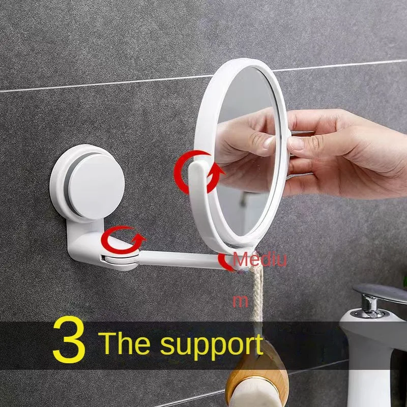 Miroir mural grossissant x3 rotatif 360° pour maquillage et rasage – Image 3