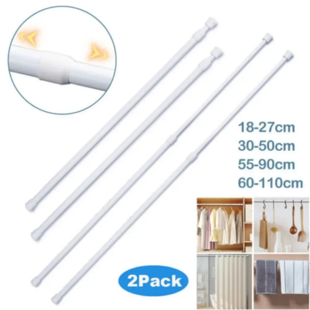 Bâton extensible à ressort polyvalent pour rideau – Image 2