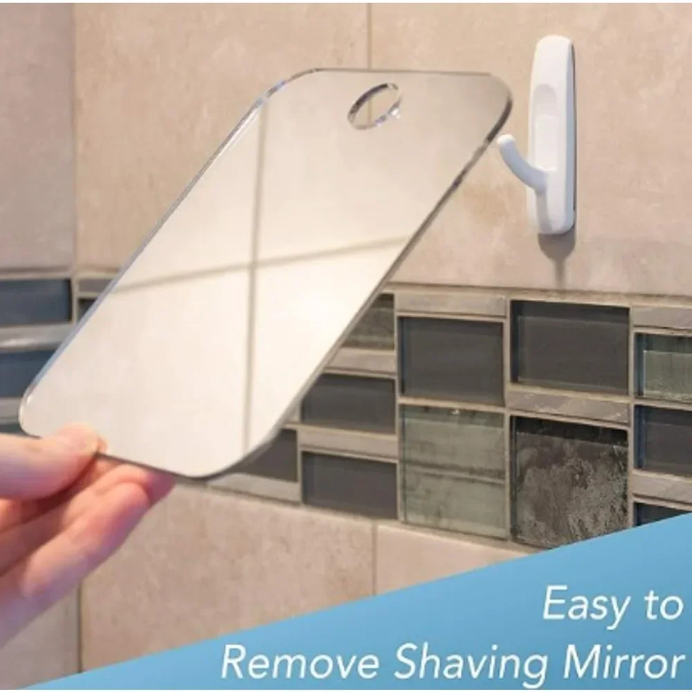 Miroir de douche en acrylique avec aspiration murale, portable et voyage – Image 4