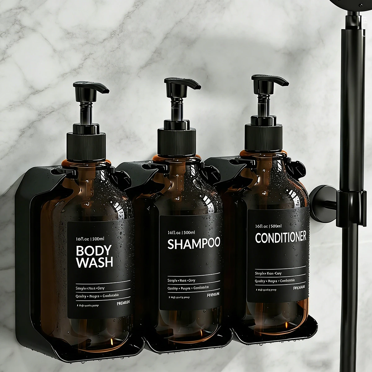 Ensemble distributeur mural de shampoing et d'après-shampoing – Image 2