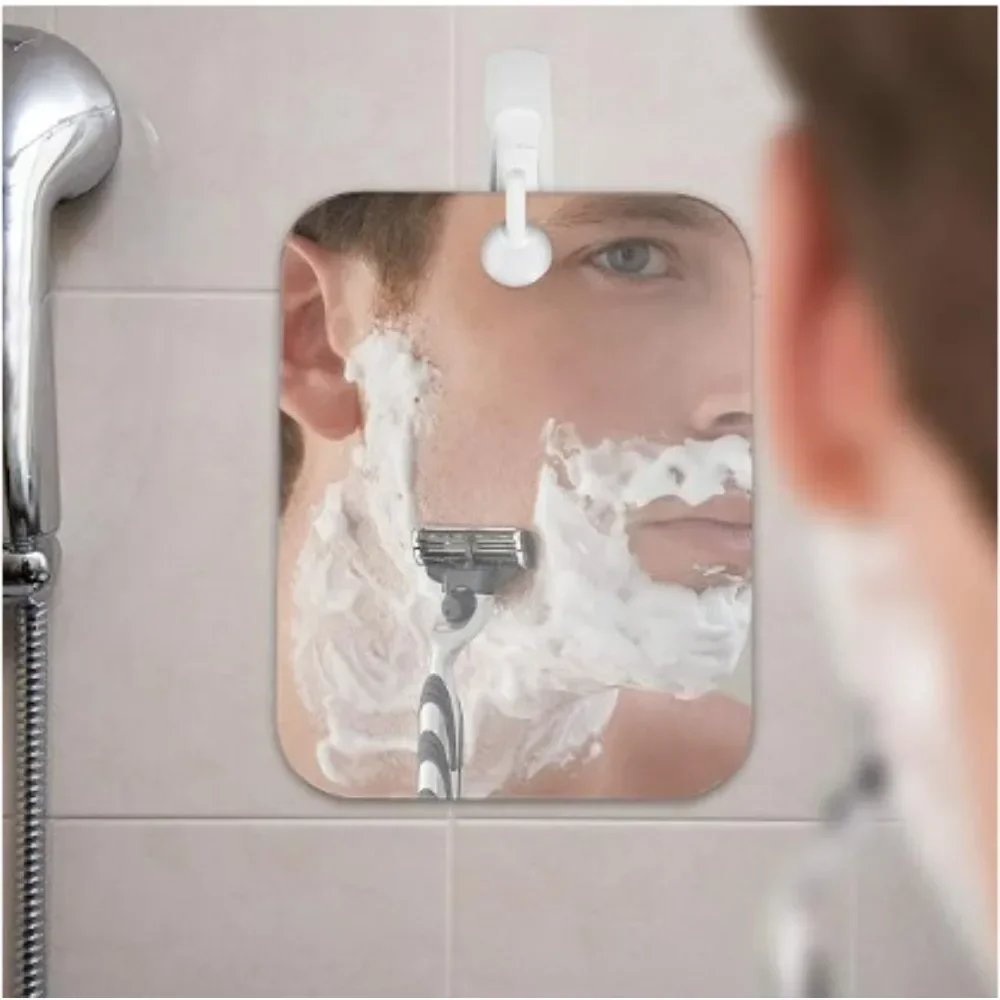 Miroir de douche en acrylique avec aspiration murale, portable et voyage – Image 3