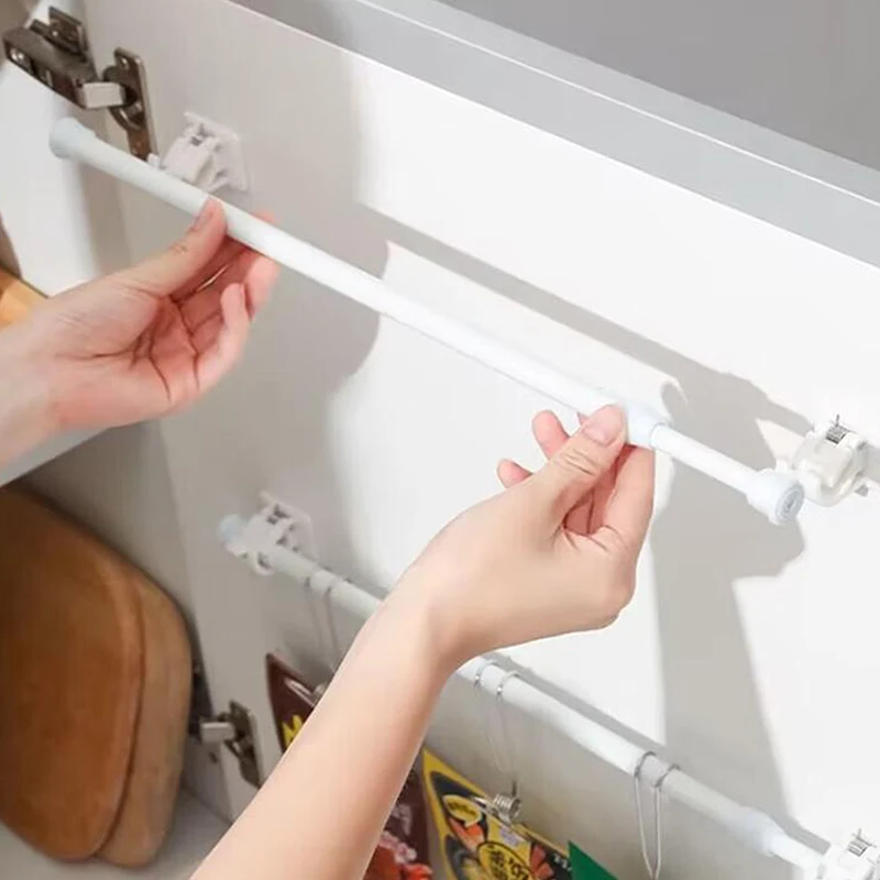 Tige à rideau télescopique réglable de 30 à 90 cm sans perçage – Image 2