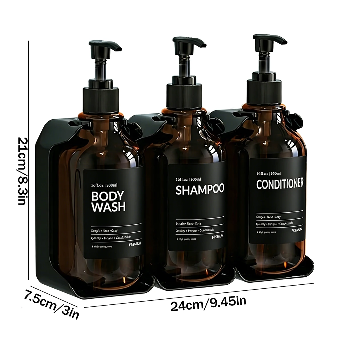 Ensemble distributeur mural de shampoing et d'après-shampoing – Image 3