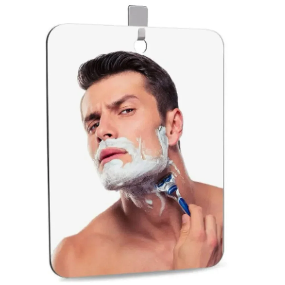 Miroir de douche en acrylique avec aspiration murale, portable et voyage – Image 2