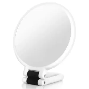 Miroir grossissant à main double face avec poignée pour voyage