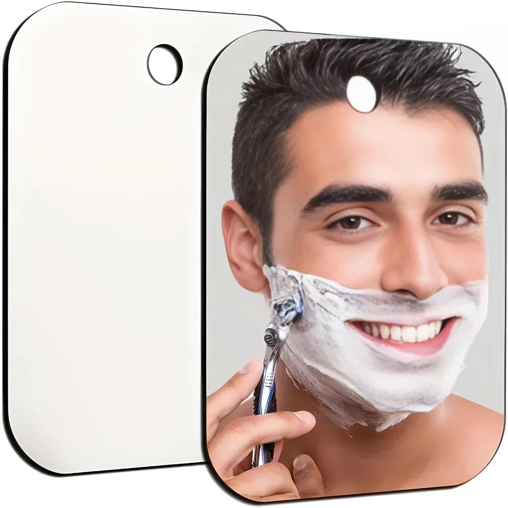 Miroir acrylique à ventouse murale pour douche, maquillage et voyage – Image 2