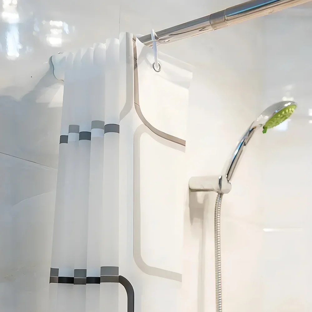 Rideau de douche en tissu imperméable et résistant à la moisissure – Image 2