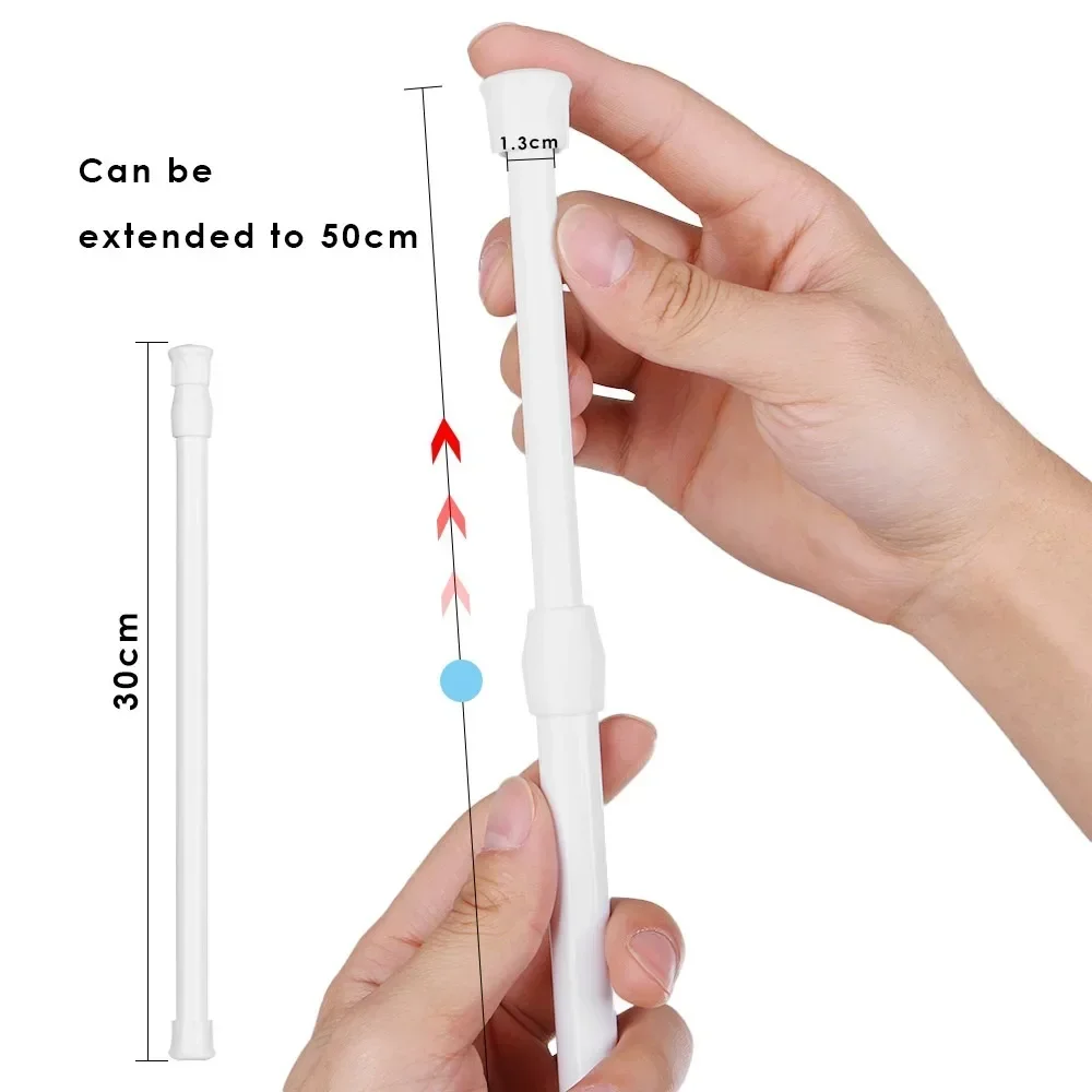 Bâton extensible à ressort polyvalent pour rideau – Image 3