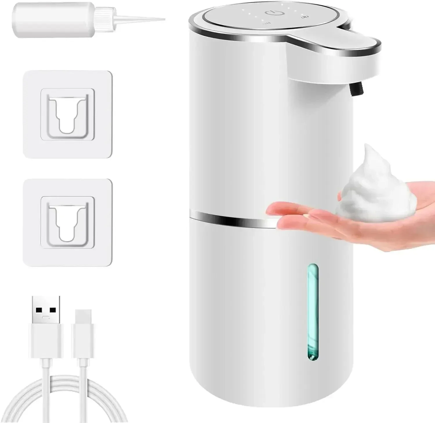 Distributeur de savon moussant automatique rechargeable USB – Image 2