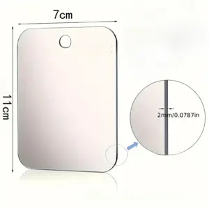 Miroir de douche en acrylique avec aspiration murale, portable et voyage