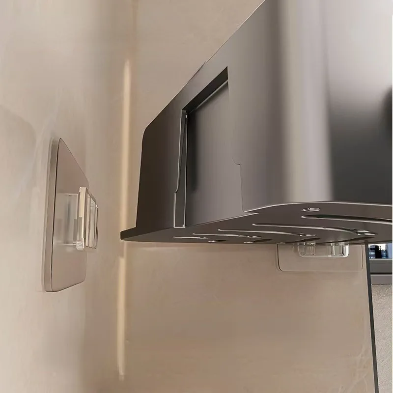 Lot de 2 étagères d'angle murales sans perçage pour salle de bain – Image 4