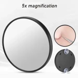 Miroir grossissant à ventouse 5X, 10X ou 15X pour maquillage et rasage