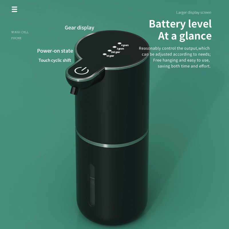 Distributeur de savon électrique rechargeable 380 ml automatique – Image 2