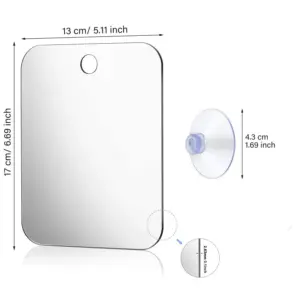 Miroir acrylique grande taille incassable et sans brouillard pour douche