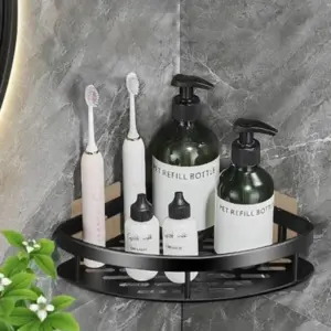 Étagère d'angle murale sans perçage pour douche et salle de bain